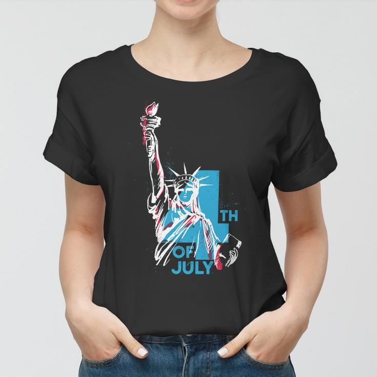 Fourth Of July Statue Of Liberty Women T-shirt