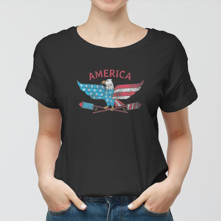 Funny 4Th Of July American Eagle Women T-shirt