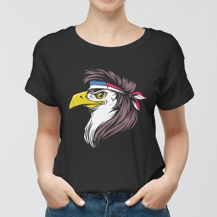 Funny Bald Eagle Mullet With American Flag 4Th Of July Gift Women T-shirt