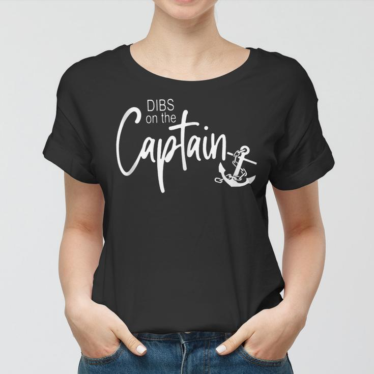 Funny Captain Wife Dibs On The Captain V2 Women T-shirt