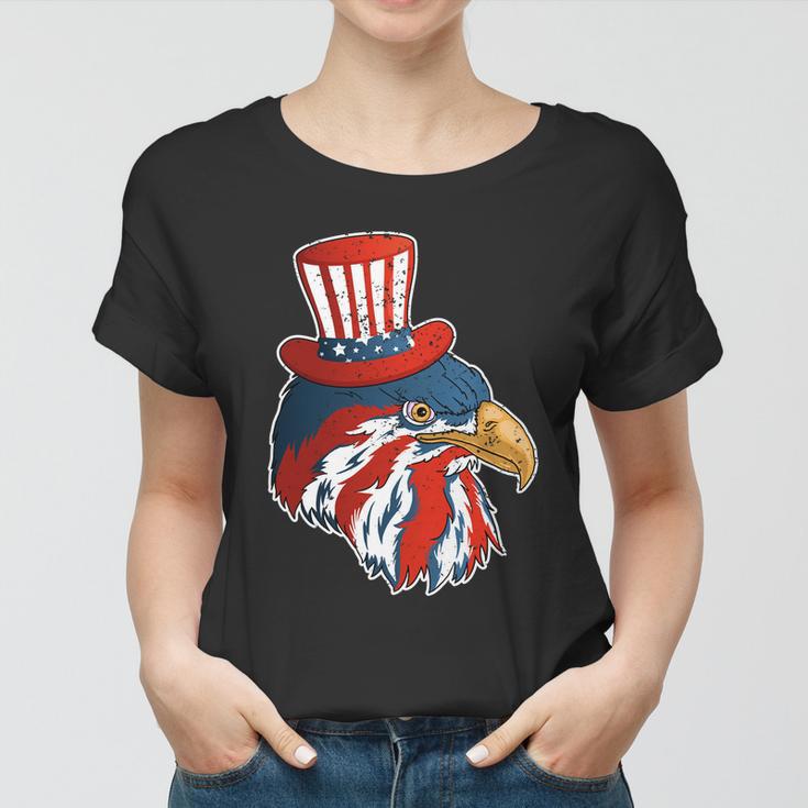 Funny Eagle Mullet 4Th Of July Cute Gift With American Flag Funny Gift Women T-shirt