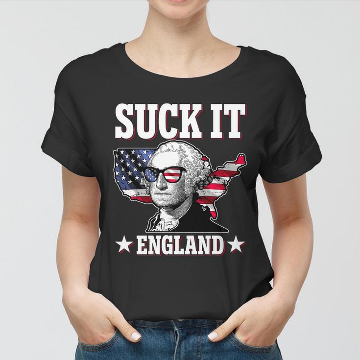 Funny George Washington Suck It England Women T-shirt