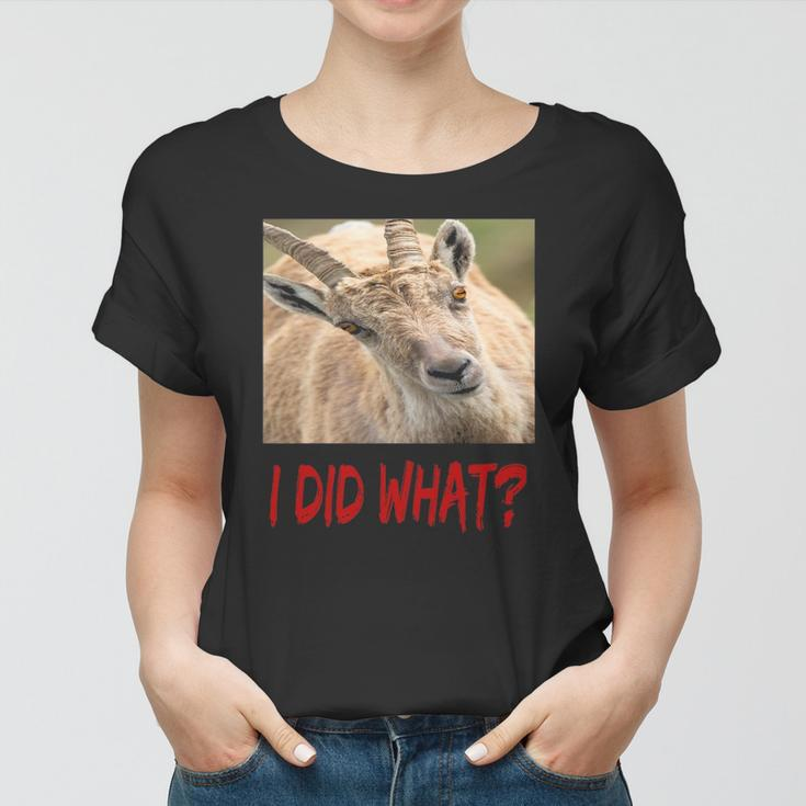 Funny Horned Scapegoat Tee I Did What Women T-shirt