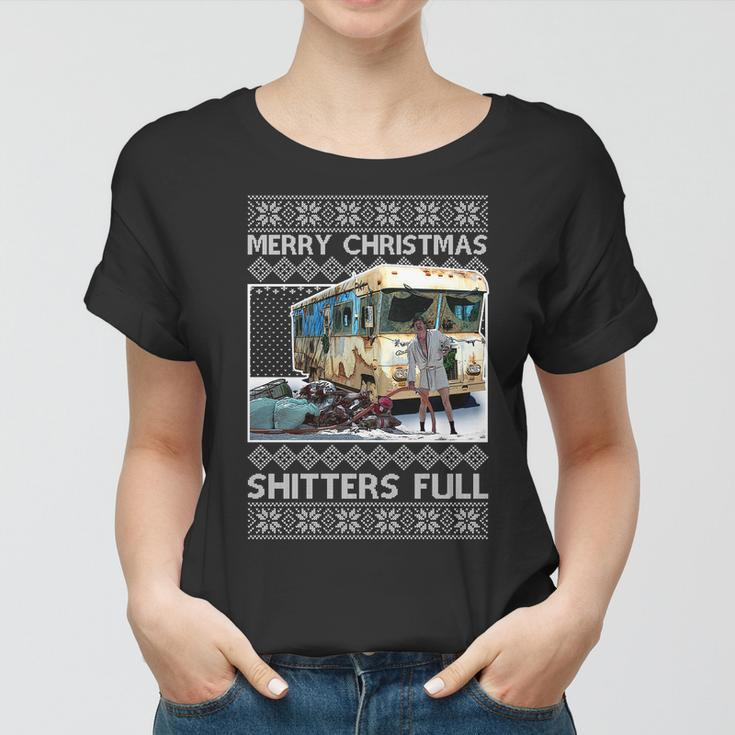 Funny Merry Christmas Shitters Full Ugly Christmas Sweater Tshirt Women T-shirt