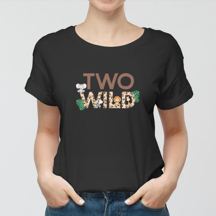Funny Wild Two Animal Safari 2Nd Birthday V2 Women T-shirt