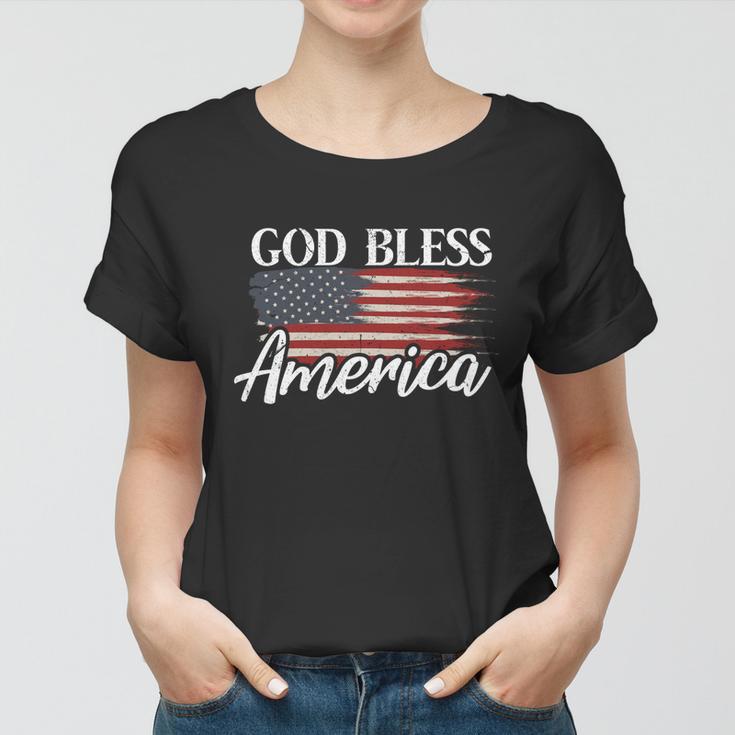 God Bless America 4Th Of July Patriotic Usa Great Gift Women T-shirt