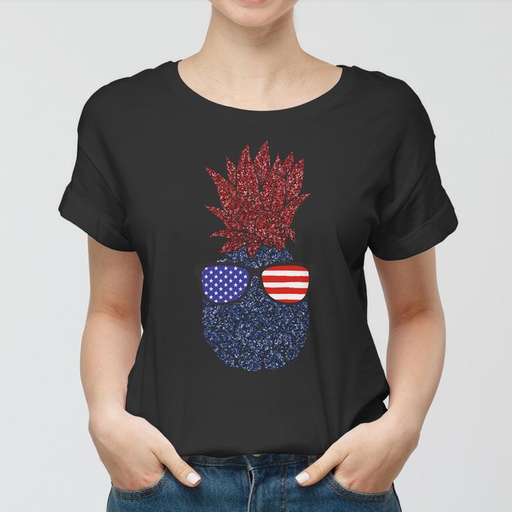 Hawaiian Pineapple American 4Th Of July Women T-shirt