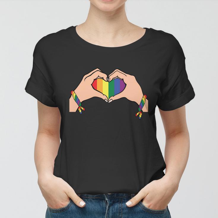 Heart Lgbt Gay Pride Lesbian Bisexual Ally Quote Women T-shirt