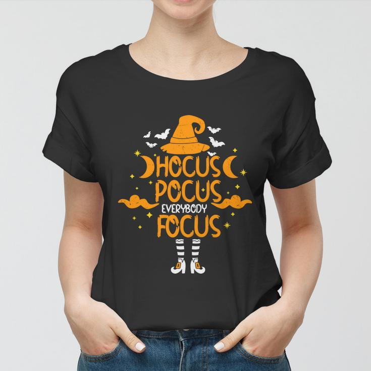 Hocus Pocus Focus Witch Halloween Quote Women T-shirt
