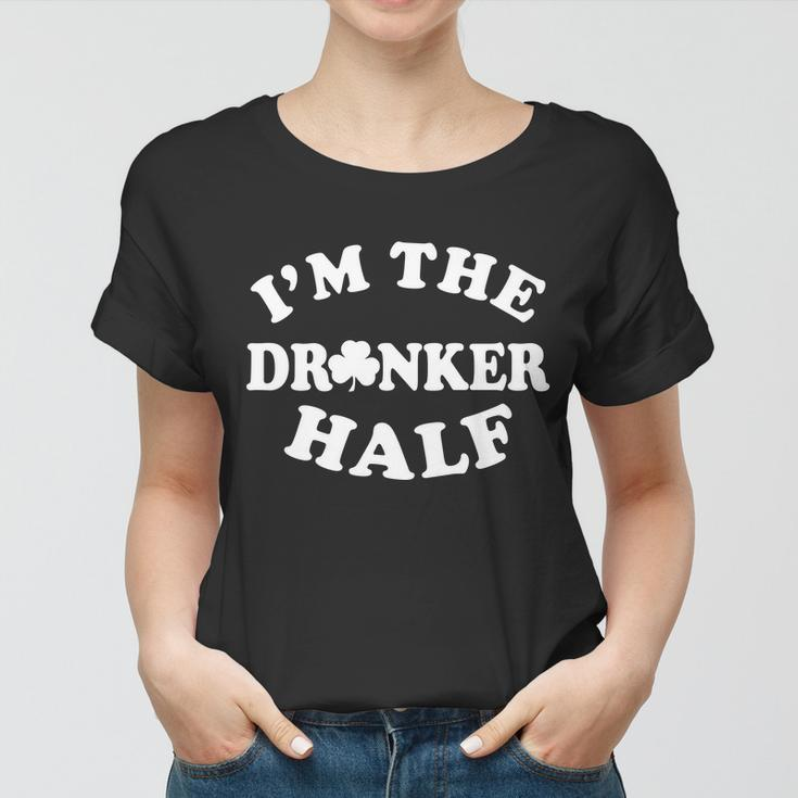 Im The Drunker Half Irish Shamrock St Patricks Day T-Shirt Graphic Design Printed Casual Daily Basic Women T-shirt
