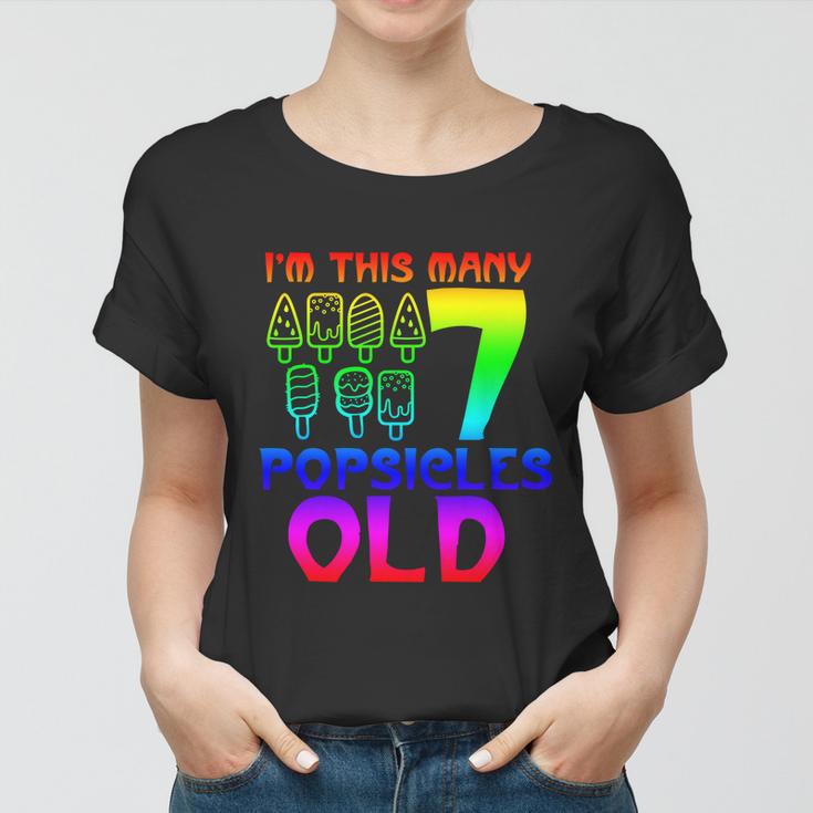 Im This Many Popsicles Old Funny Birthday For Men Women Great Gift Women T-shirt