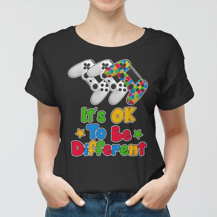 Its Ok To Be Different Autism Awareness Video Gamer Women T-shirt