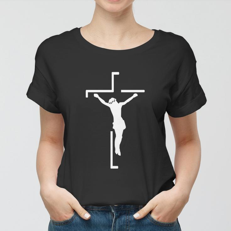 Jesus On Cross Funny Christian Women T-shirt
