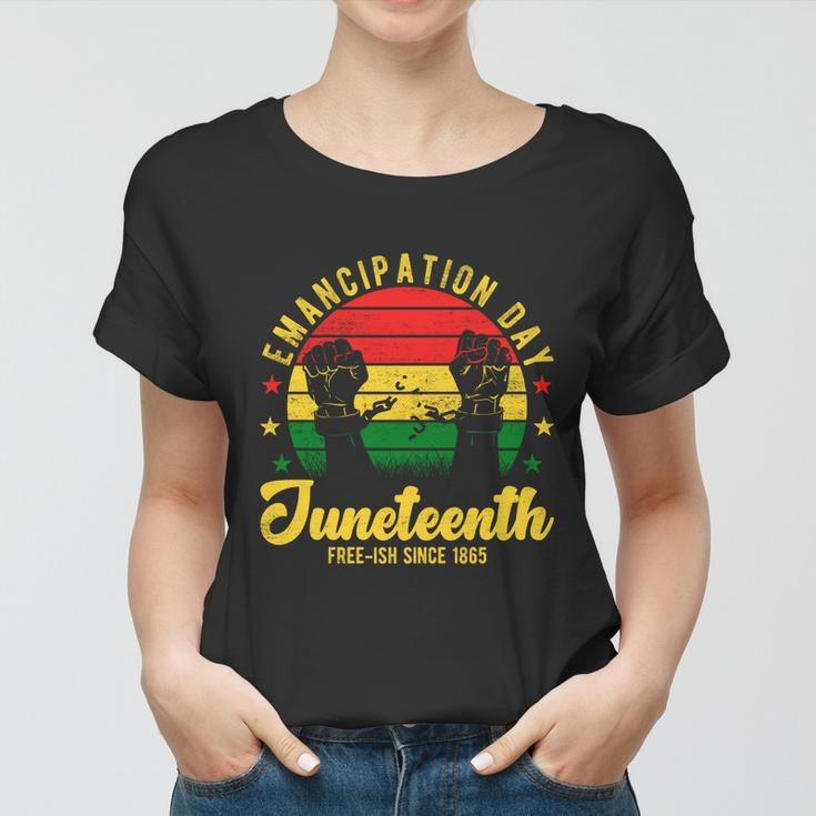 Juneteenth Emancipation Day Vintage Cool Melanin Black Pride Gift V3 Women T-shirt