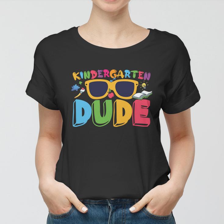 Kindergarten Dude Prek First Day Back To School Graphic Plus Size Shirt Women T-shirt