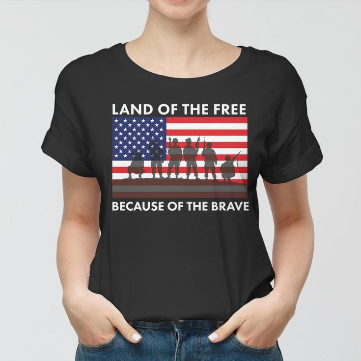 Land Of The Free Because Of The Brave Women T-shirt