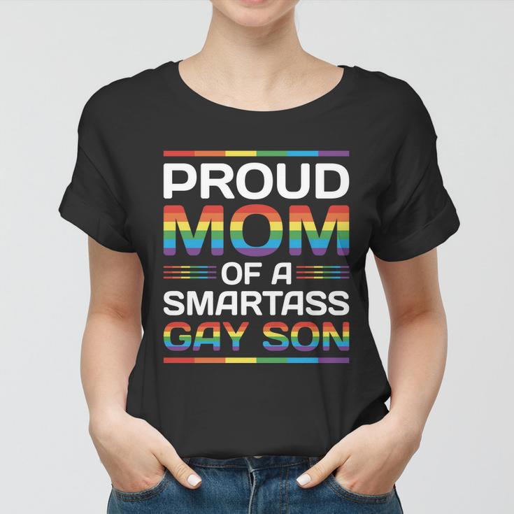 Lgbt Proud Mom Of A Smartass Pride Month Women T-shirt