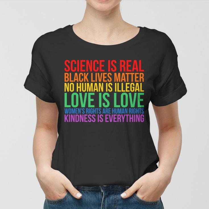 Love Kindness Science Black Lives Lgbt Equality Tshirt Women T-shirt