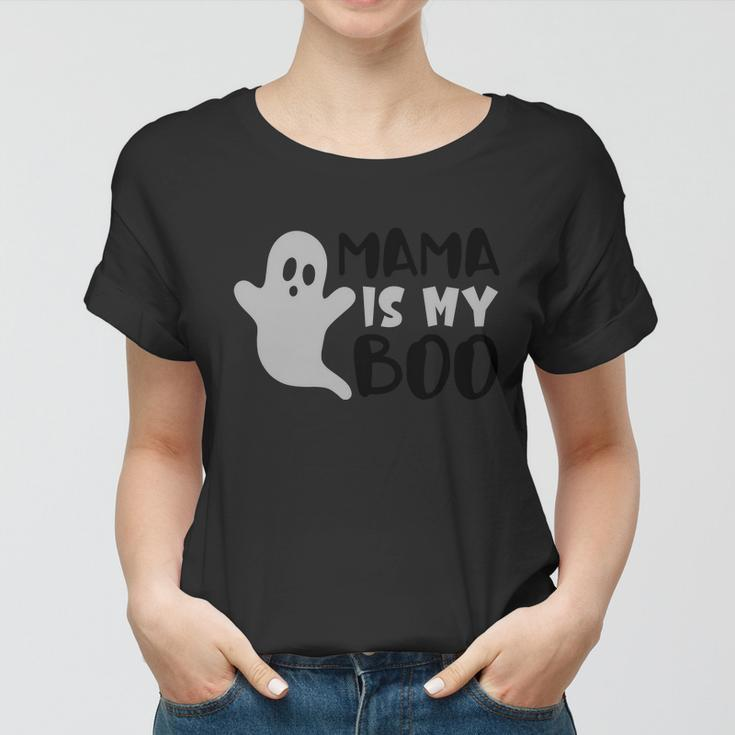 Mama Is My Boo Ghost Halloween Quote Women T-shirt