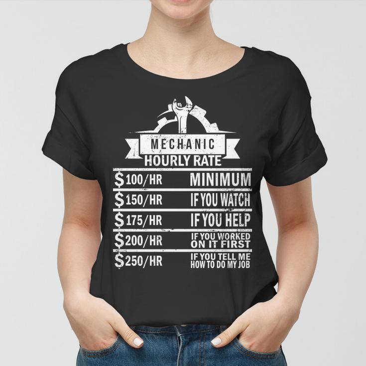 Mechanic Hourly Rate Tshirt Women T-shirt