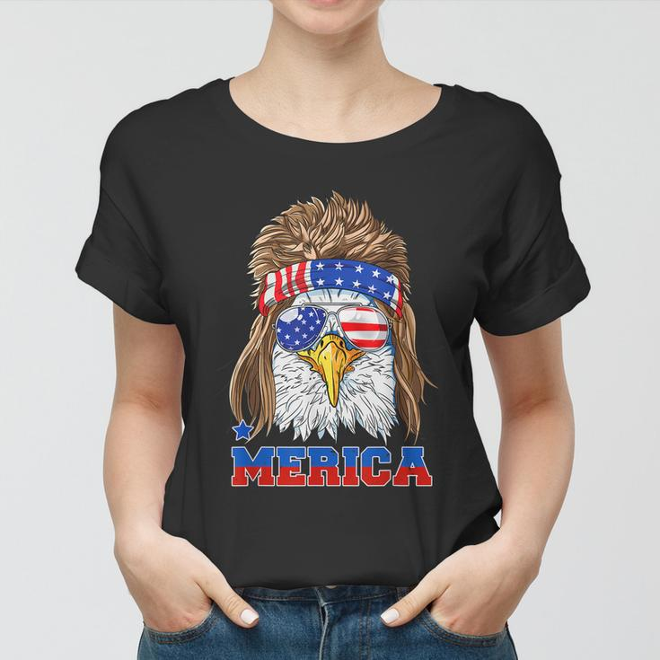 Merica Eagle Mullet 4Th Of July American Flag Cool Gift V2 Women T-shirt