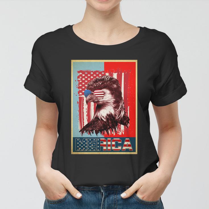 Merica Eagle Mullet 4Th Of July American Flag Vintage Usa Gift Women T-shirt