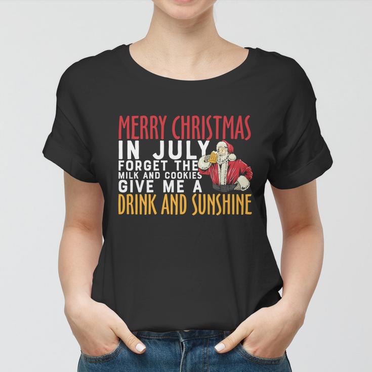 Milk Cookies Give Me Christmas In July Women T-shirt