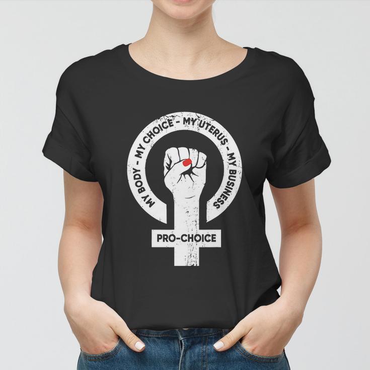 My Body Choice Uterus Business Feminist Women T-shirt