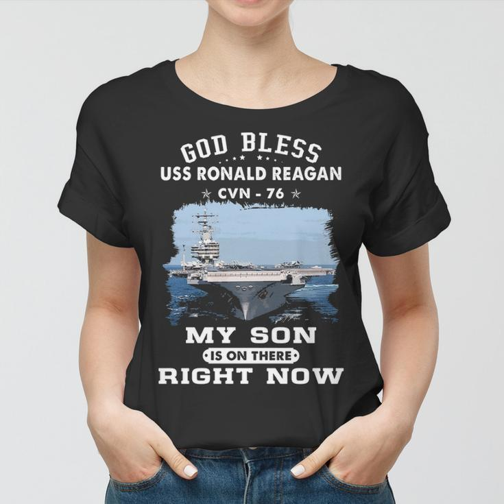 My Son Is On Uss Ronald Reagan Cvn Women T-shirt