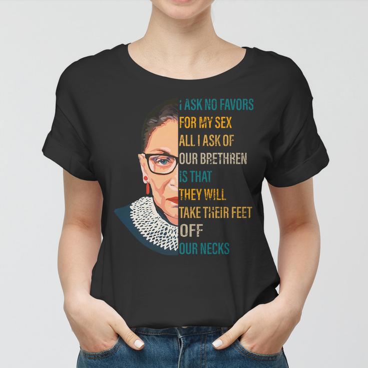 Notorious Rbg Ask No Favors Quote Women T-shirt