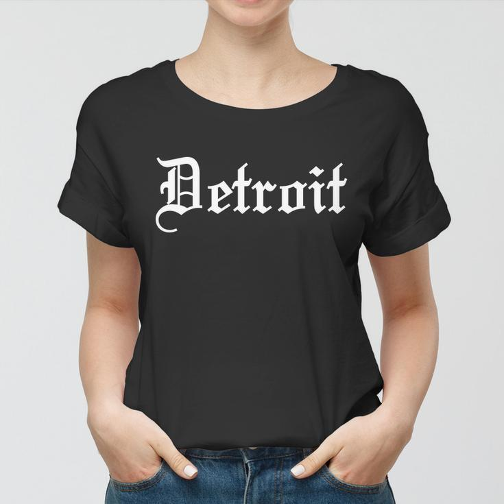 Old English Detroit D Michigan Logo Women T-shirt