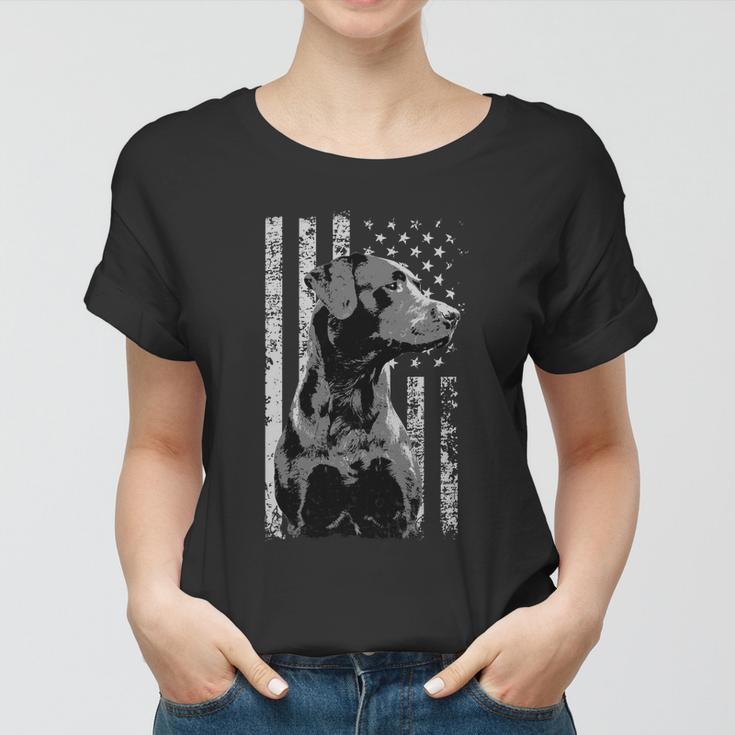 Patriotic Usa Flag Black Labrador Gift For Lab Owners Cute Gift Women T-shirt