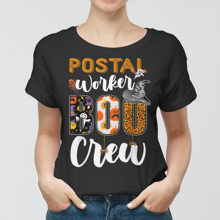Postal Worker Boo Crew Funny Halloween Technician Matching Women T-shirt