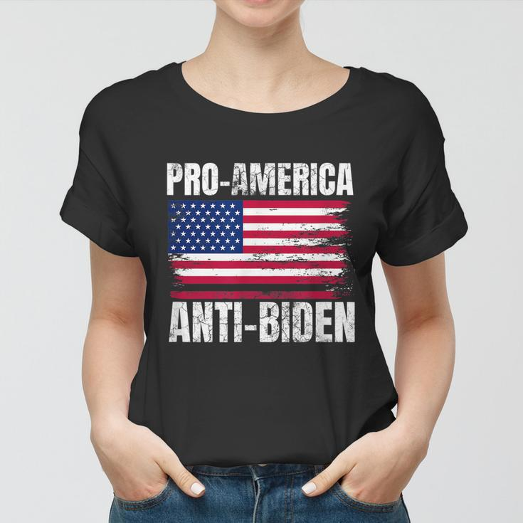 Pro America Anti Joe Biden Usa Flag Political Patriot Women T-shirt