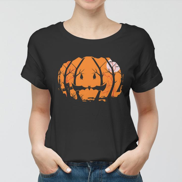 Pumpkin Bat Funny Halloween Quote Women T-shirt