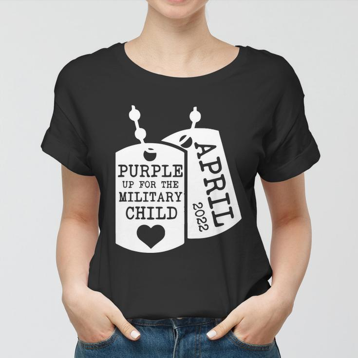 Purple Up For Military Children April 2022 Tshirt Women T-shirt