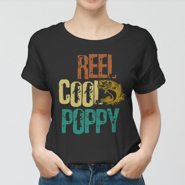 Reel Cool Poppy Vintage Fishing Women T-shirt