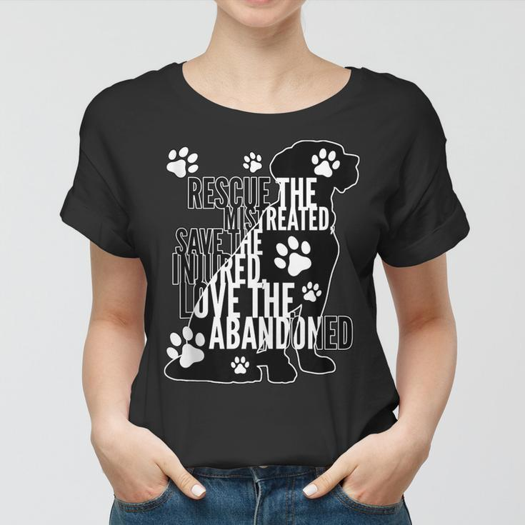 Rescue Save Love - Cute Animal Rescue Dog Cat Lovers Women T-shirt