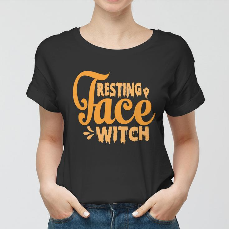 Resting Face Witch Halloween Quote Women T-shirt