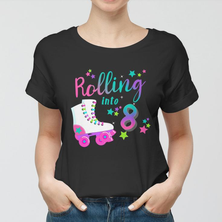 Roller Skate Birthday Shirt 5Th 80S Outfit Decades Party Women T-shirt
