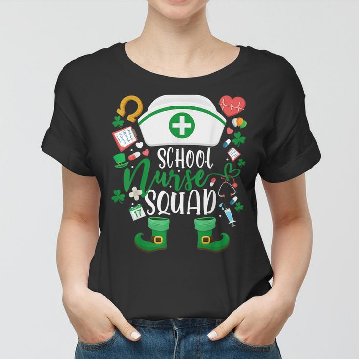 School Nurse Squad Irish Shamrock Nurse St Patricks Day  Women T-shirt