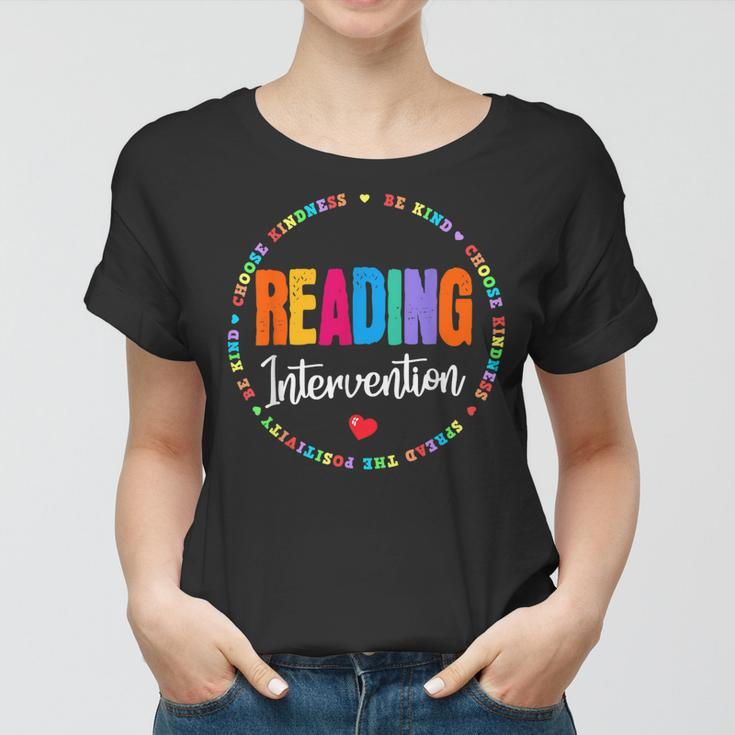 School Support Specialist Teacher Squad Reading Intervention V2 Women T-shirt
