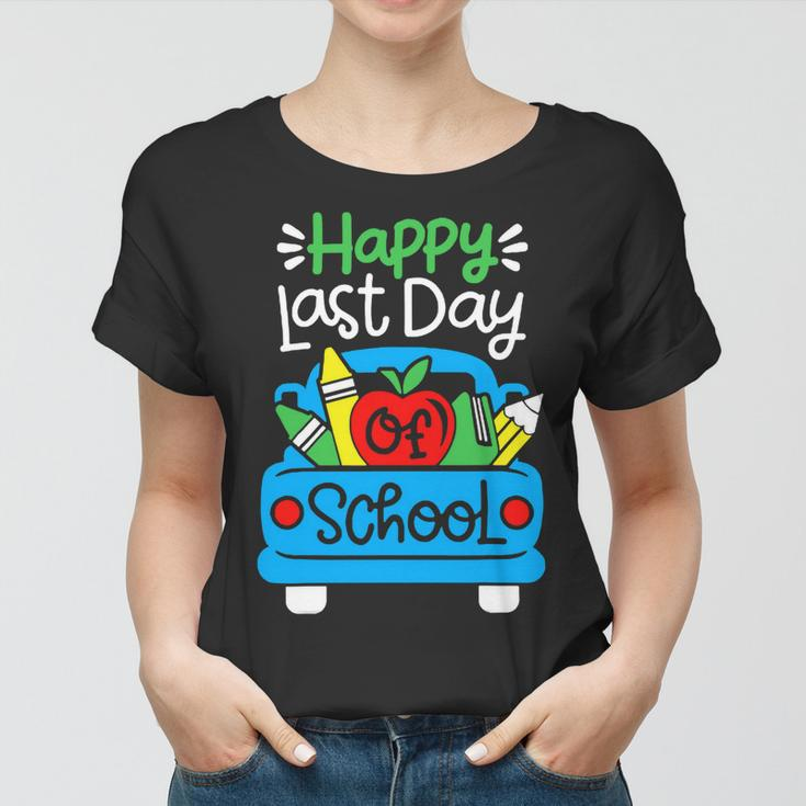 School Truck Shirts Happy Last Day Of School Teachers Kids Women T-shirt