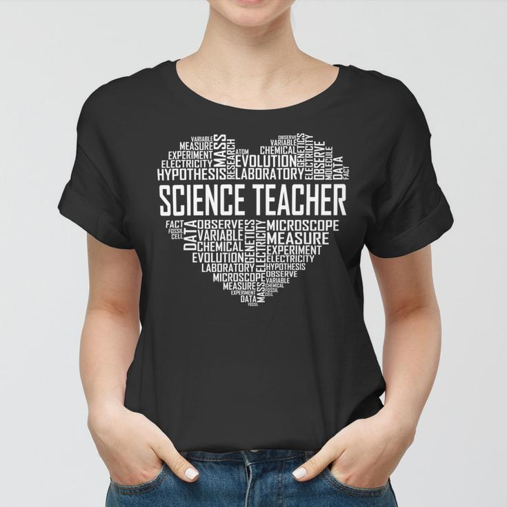 Science Teacher Heart Proud Science Teaching Design Women T-shirt