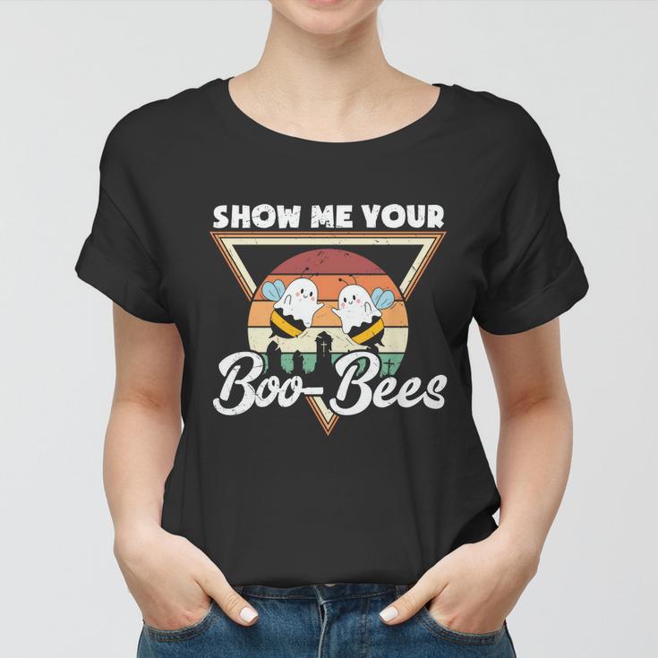 Show Me Your Boo Bees Halloween Quote Women T-shirt