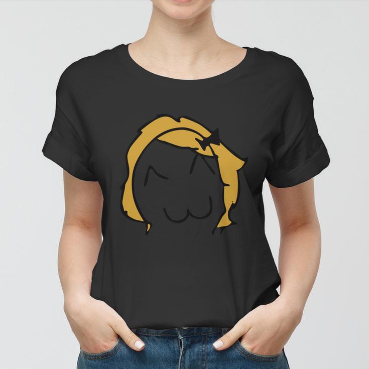 Silhouette Design Derp Meme Funny Troll Face Women T-shirt