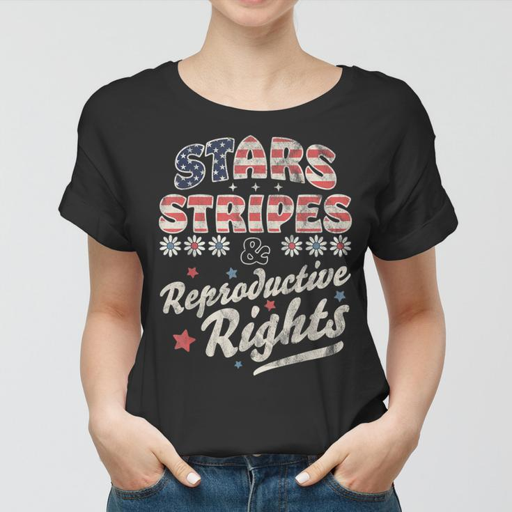 Stars Stripes Reproductive Rights Patriotic 4Th Of July Cute V3 Women T-shirt