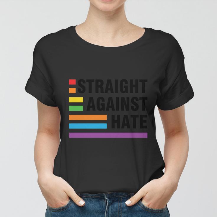 Straight Against Hate Pride Month Lbgt Women T-shirt