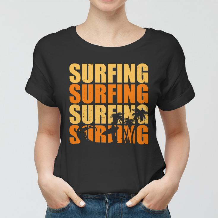 Surfing Retro Beach Women T-shirt