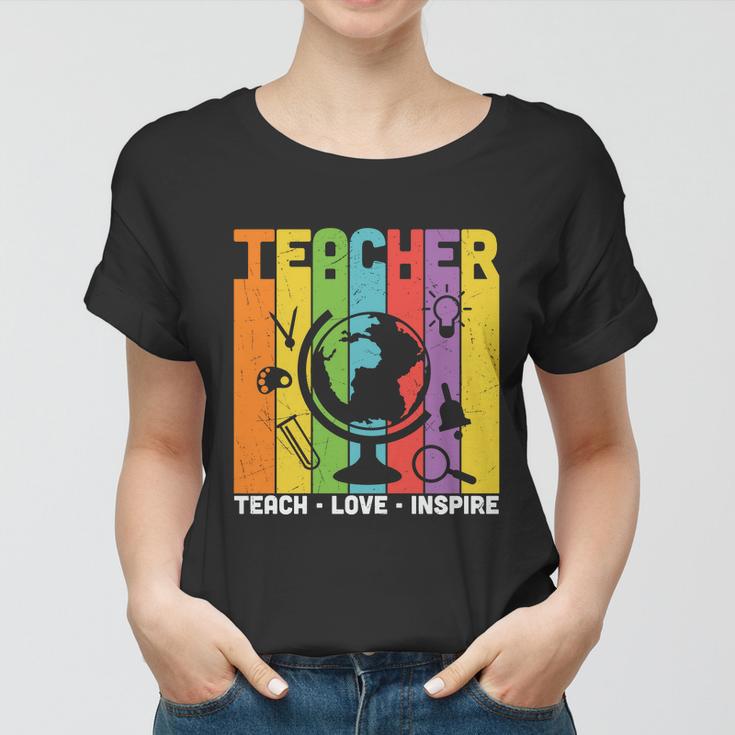 Teach Love Inspire Proud Teacher Graphic Plus Size Shirt For Teacher Female Male Women T-shirt